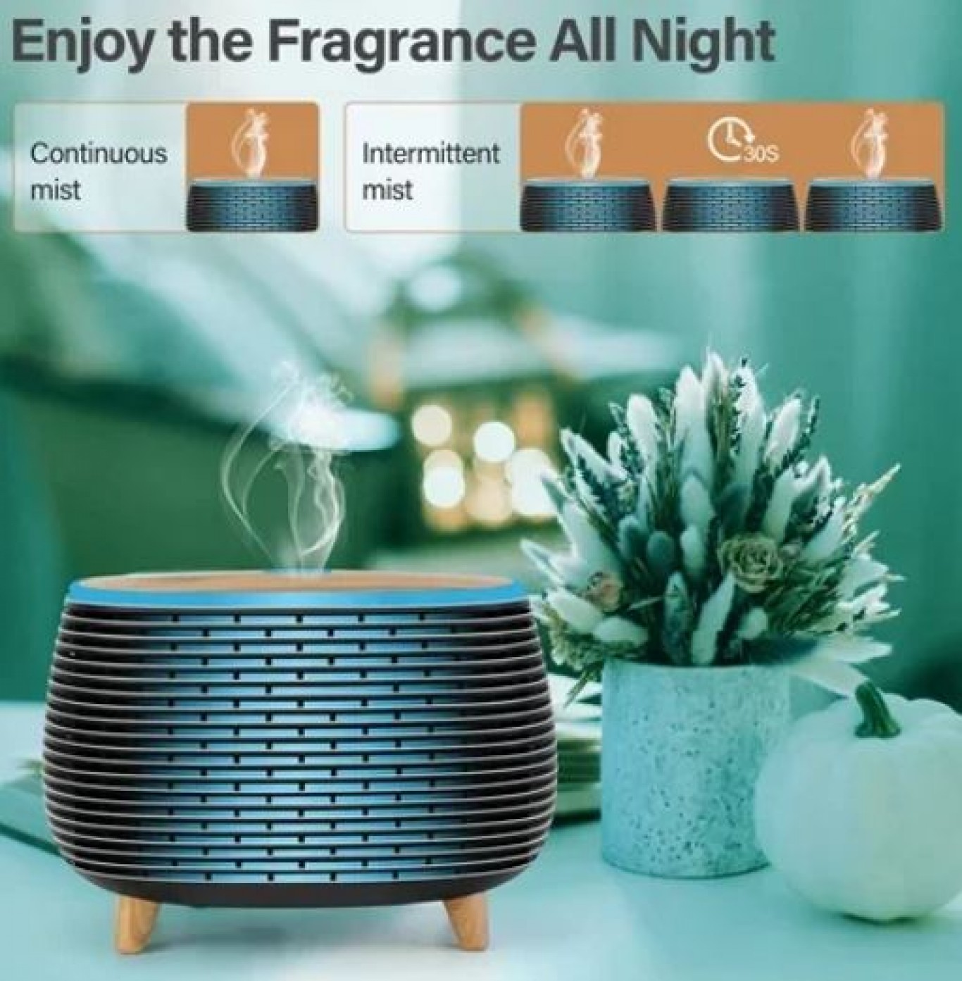 Συσκευή Αρωματοθεραπείας Υπερήχων – Φωτιστικό 7 Χρωμάτων 400ml 6W - Aroma Diffuser Συσκευή Αρωματοθεραπείας Υπερήχων – Φωτιστικό 7 Χρωμάτων 400ml 6W - Aroma Diffuser