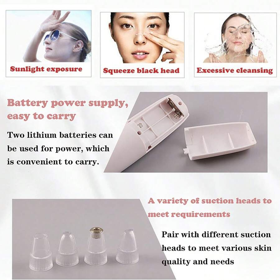 Συσκευή Καθαρισμού Προσώπου με 4 Κεφαλές - Απολέπιση, Σύσφιξη και Απομάκρυνση Μαύρων Στιγμάτων Συσκευή Καθαρισμού Προσώπου με 4 Κεφαλές - Απολέπιση, Σύσφιξη και Απομάκρυνση Μαύρων Στιγμάτων