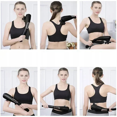 Συσκευή Μασάζ για το Σώμα με Ρυθμιζόμενη Ένταση, Αθόρυβη Λειτουργία και Διαφορετικές Κεφαλές Γκρι Συσκευή Μασάζ για το Σώμα με Ρυθμιζόμενη Ένταση, Αθόρυβη Λειτουργία και Διαφορετικές Κεφαλές Γκρι