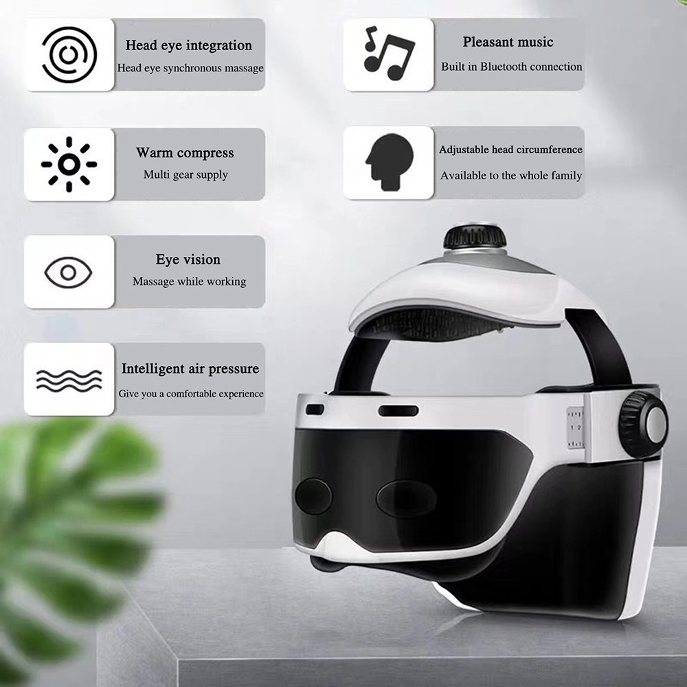 Συσκευή Μασάζ Κεφαλής,Ματιών & Λαιμού Κράνος Με Θερμότητα,Βαθύ Shiatsu,Πίεση Αέρα & Scratcher Κατάλληλο για Πονοκεφάλους,Στρές και Βαθύ Ύπνο Συσκευή Μασάζ Κεφαλής,Ματιών & Λαιμού Κράνος Με Θερμότητα,Βαθύ Shiatsu,Πίεση Αέρα & Scratcher Κατάλληλο για Πονοκεφάλους,Στρές και Βαθύ Ύπνο