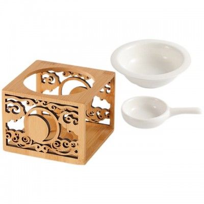 Συσκευή Μπαμπού για Αιθέρια Ελαια Αρωματιστης Χώρου με Κεραμική Βάση για Ρεσώ με Σκαλισμένα Σχέδια Συσκευή Μπαμπού για Αιθέρια Ελαια Αρωματιστης Χώρου με Κεραμική Βάση για Ρεσώ με Σκαλισμένα Σχέδια