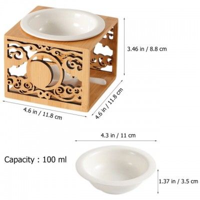 Συσκευή Μπαμπού για Αιθέρια Ελαια Αρωματιστης Χώρου με Κεραμική Βάση για Ρεσώ με Σκαλισμένα Σχέδια Συσκευή Μπαμπού για Αιθέρια Ελαια Αρωματιστης Χώρου με Κεραμική Βάση για Ρεσώ με Σκαλισμένα Σχέδια