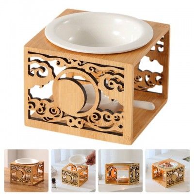 Συσκευή Μπαμπού για Αιθέρια Ελαια Αρωματιστης Χώρου με Κεραμική Βάση για Ρεσώ με Σκαλισμένα Σχέδια Συσκευή Μπαμπού για Αιθέρια Ελαια Αρωματιστης Χώρου με Κεραμική Βάση για Ρεσώ με Σκαλισμένα Σχέδια