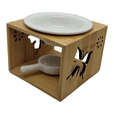 Συσκευή Μπαμπού για Αιθέρια Ελαια Αρωματιστης Χώρου με Κεραμική Βάση για Ρεσώ με Σκαλισμένη Πεταλούδα Συσκευή Μπαμπού για Αιθέρια Ελαια Αρωματιστης Χώρου με Κεραμική Βάση για Ρεσώ με Σκαλισμένη Πεταλούδα