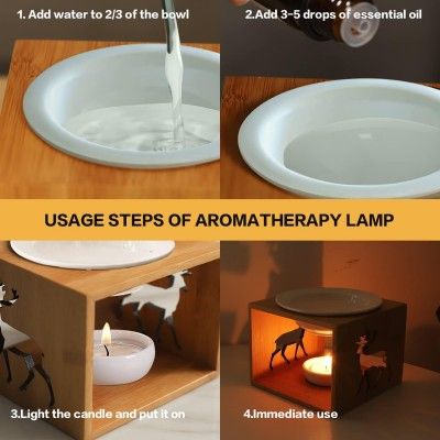 Συσκευή Μπαμπού για Αιθέρια Ελαια Αρωματιστης Χώρου με Κεραμική Βάση για Ρεσώ με Σκαλισμένο Ελάφι Συσκευή Μπαμπού για Αιθέρια Ελαια Αρωματιστης Χώρου με Κεραμική Βάση για Ρεσώ με Σκαλισμένο Ελάφι