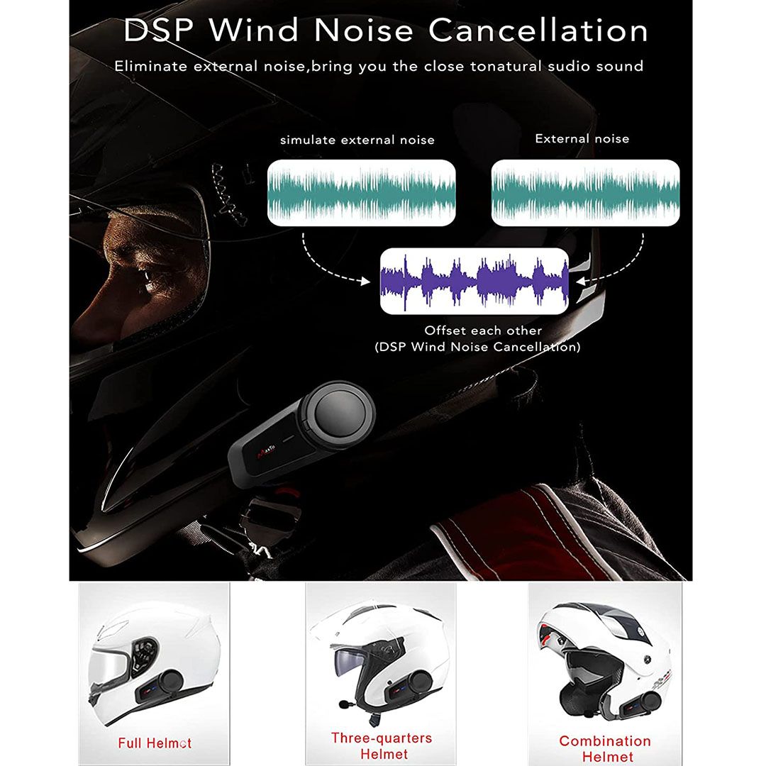 Σύστημα Μονής Ενδοεπικοινωνίας Bluetooth/FM Radio για Κράνος Μηχανής Maxto M2 Intercom Σύστημα Μονής Ενδοεπικοινωνίας Bluetooth/FM Radio για Κράνος Μηχανής Maxto M2 Intercom