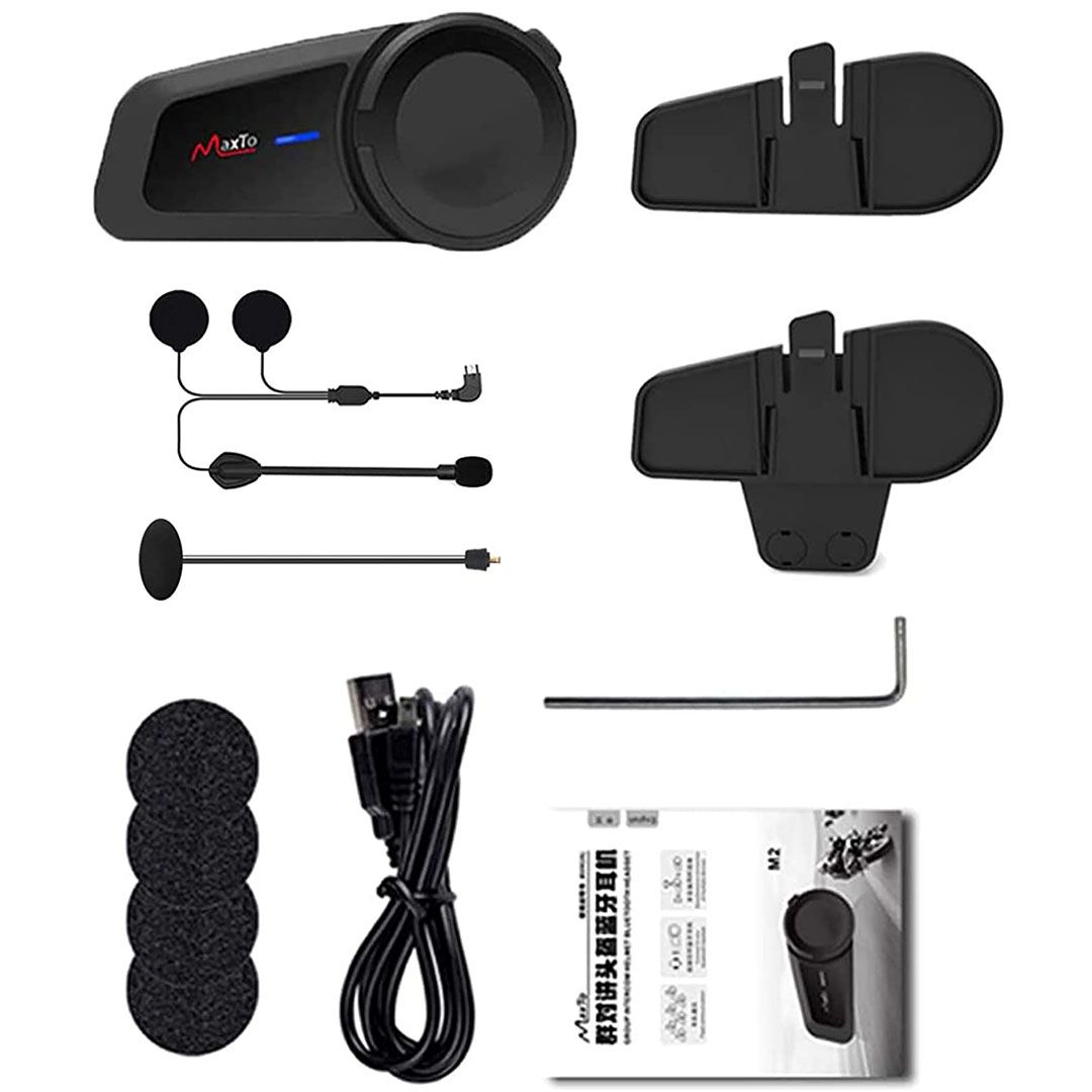 Σύστημα Μονής Ενδοεπικοινωνίας Bluetooth/FM Radio για Κράνος Μηχανής Maxto M2 Intercom Σύστημα Μονής Ενδοεπικοινωνίας Bluetooth/FM Radio για Κράνος Μηχανής Maxto M2 Intercom