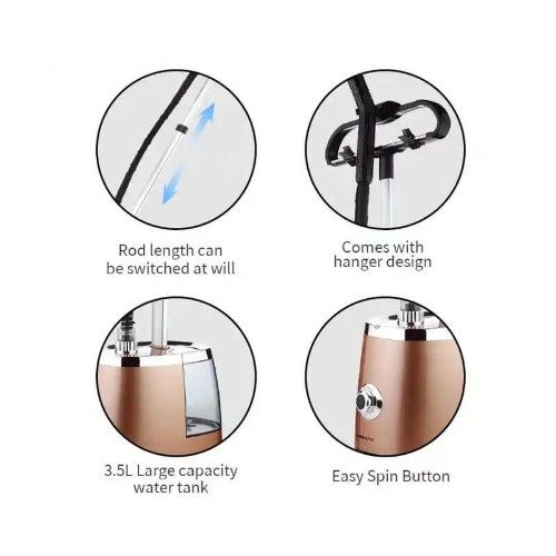 Σύστημα Σιδερώματος Ατμού – Επιδαπέδιος Ατμοκαθαριστής Ρούχων 2000W με Δοχείο 350ml - Sokany Χρυσό Σύστημα Σιδερώματος Ατμού – Επιδαπέδιος Ατμοκαθαριστής Ρούχων 2000W με Δοχείο 350ml - Sokany Χρυσό