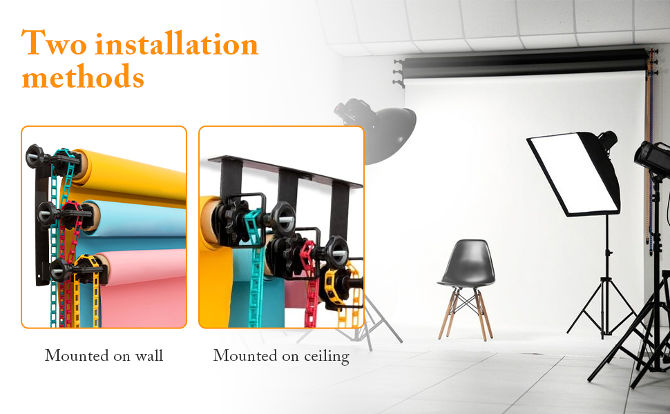 Σύστημα Στήριξης Ρολών Φόντου Τοίχου για Studio Φωτογραφίας με Αλυσίδα – Βάση Background 3 Θέσεων Σύστημα Στήριξης Ρολών Φόντου Τοίχου για Studio Φωτογραφίας με Αλυσίδα – Βάση Background 3 Θέσεων