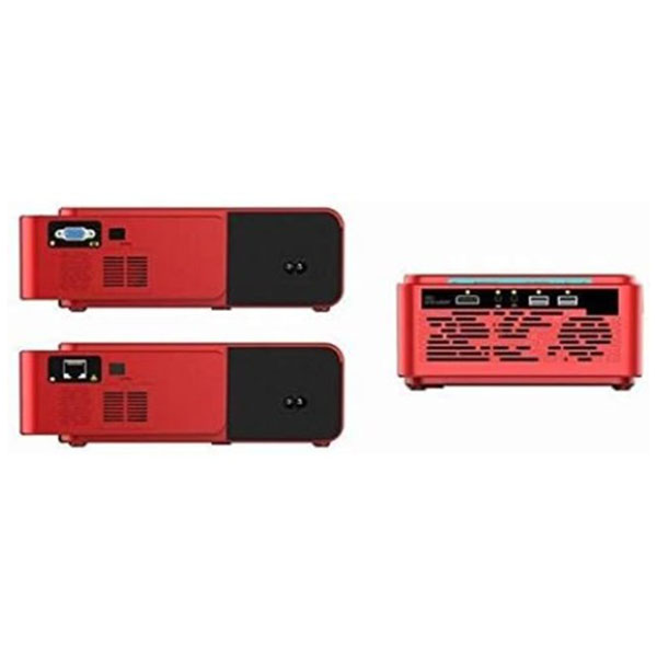 T6 Μίνι Προβολέας Τεχνολογίας LCD με Λάμπα LED Ανάλυσης 1280x780 και Φωτεινότητας 3500 Lumens Κόκκινο T6 Μίνι Προβολέας Τεχνολογίας LCD με Λάμπα LED Ανάλυσης 1280x780 και Φωτεινότητας 3500 Lumens Κόκκινο