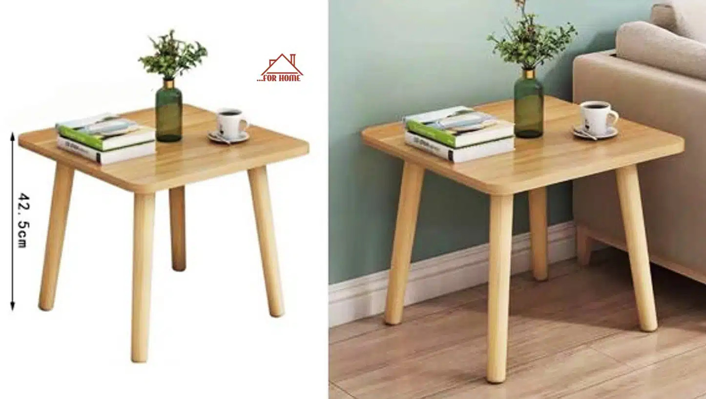 Τετράγωνο Βοηθητικό Τραπεζάκι Ξύλινο από Καουτσουκόδεντρο 60x60x42.5CM Τετράγωνο Βοηθητικό Τραπεζάκι Ξύλινο από Καουτσουκόδεντρο 60x60x42.5CM