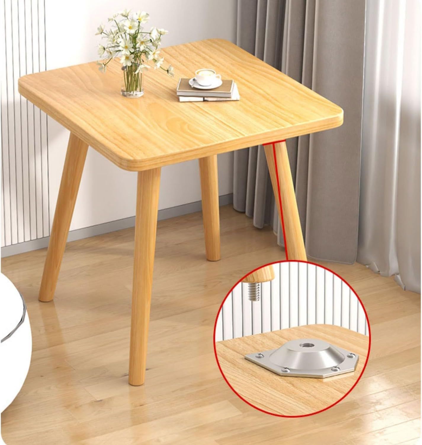 Τετράγωνο Βοηθητικό Τραπεζάκι Ξύλινο από Καουτσουκόδεντρο 60x60x42.5CM Τετράγωνο Βοηθητικό Τραπεζάκι Ξύλινο από Καουτσουκόδεντρο 60x60x42.5CM