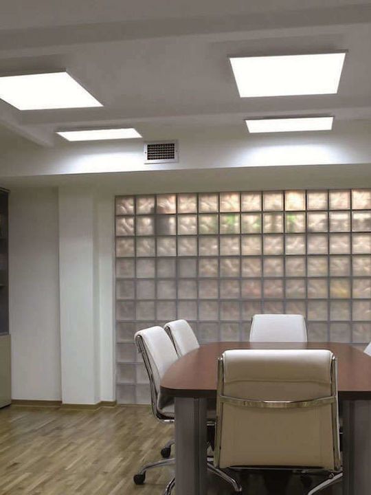 Τετράγωνο Χωνευτό LED Panel Οροφής 48W με Ψυχρό Λευκό Φως 6400K 60x60cm Τετράγωνο Χωνευτό LED Panel Οροφής 48W με Ψυχρό Λευκό Φως 6400K 60x60cm