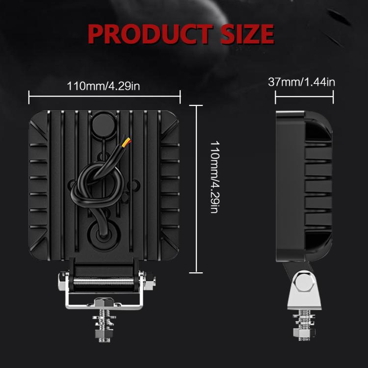 Τετράγωνος LED Προβολέας Αυτοκινήτου Off Road 4 Ιντσών Τετράγωνος LED Προβολέας Αυτοκινήτου Off Road 4 Ιντσών