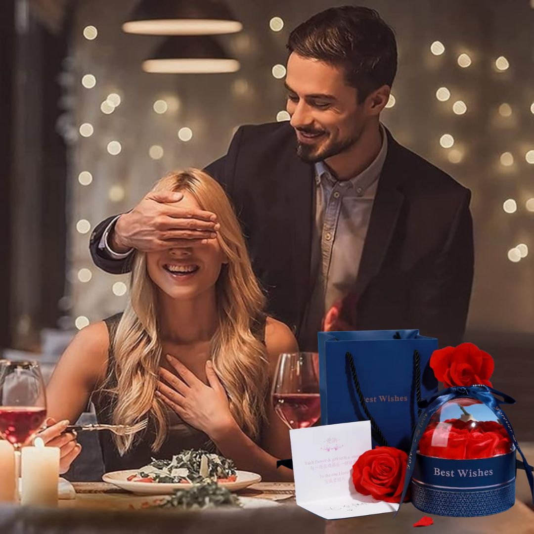 Τεχνητά Κόκκινα Τριαντάφυλλα σε Κουτί Δώρου 14 x 12 cm Τεχνητά Κόκκινα Τριαντάφυλλα σε Κουτί Δώρου 14 x 12 cm