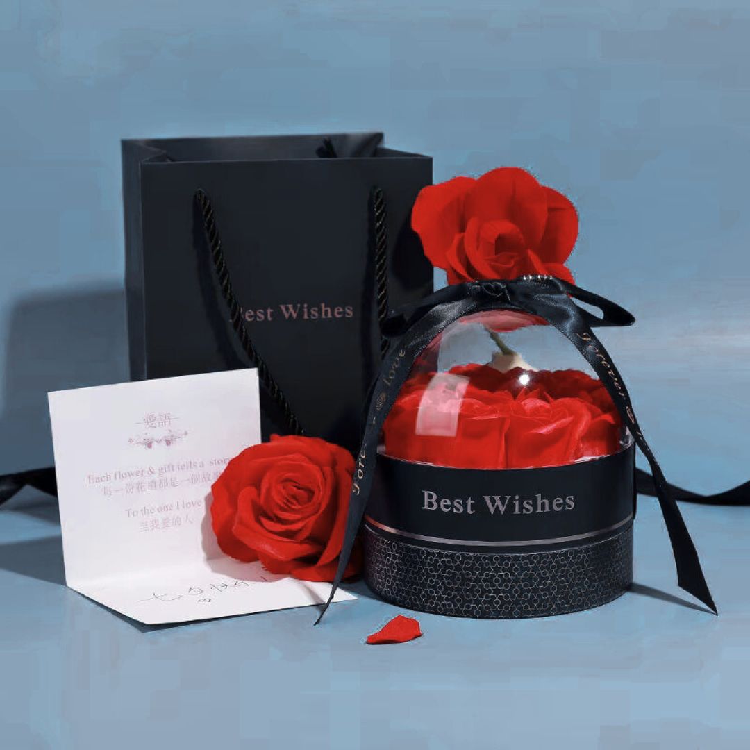 Τεχνητά Κόκκινα Τριαντάφυλλα σε Κουτί Δώρου 14 x 12 cm Τεχνητά Κόκκινα Τριαντάφυλλα σε Κουτί Δώρου 14 x 12 cm