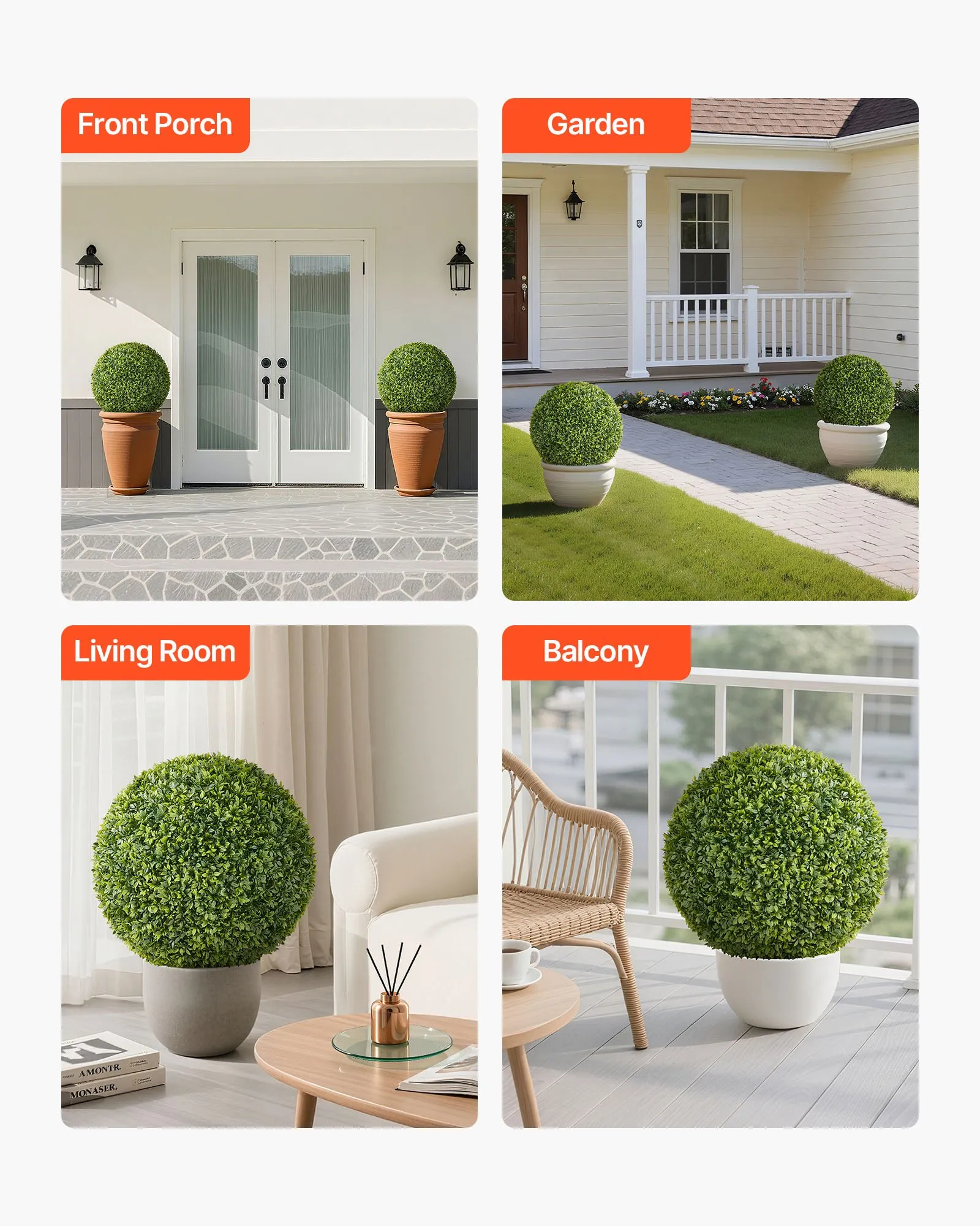 Τεχνητή Διακοσμητική Μπάλα Φυλλωσιάς 38cm Τεχνητή Διακοσμητική Μπάλα Φυλλωσιάς 38cm