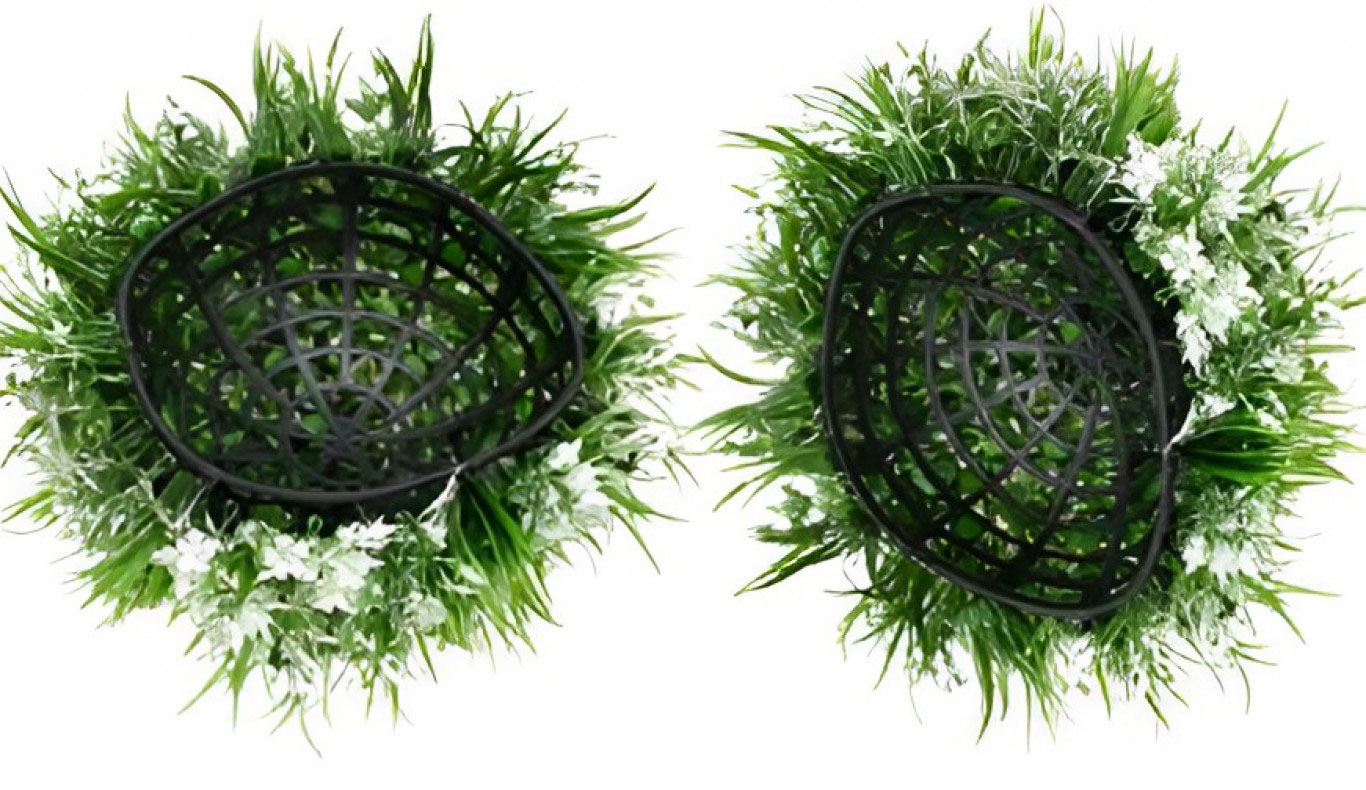 Τεχνητή Διακοσμητική Μπάλα Φυλλωσιάς - Πράσινο Πυξάρι με Λευκά Άνθη 22cm Τεχνητή Διακοσμητική Μπάλα Φυλλωσιάς - Πράσινο Πυξάρι με Λευκά Άνθη 22cm