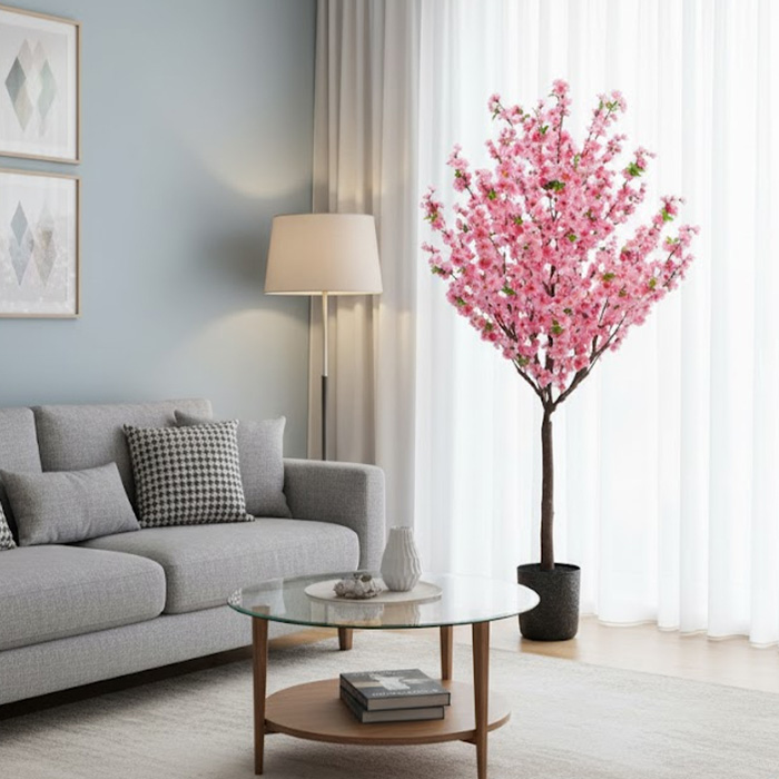 Τεχνητό Διακοσμητικό Φυτό 220cm Ροζ Τεχνητό Διακοσμητικό Φυτό 220cm Ροζ