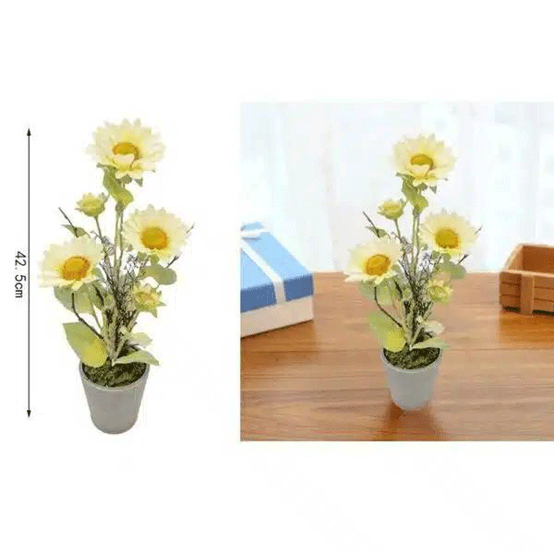 Τεχνητό Διακοσμητικό Λουλούδι Μαργαρίτα 42,5cm Σε Γλαστράκι Τεχνητό Διακοσμητικό Λουλούδι Μαργαρίτα 42,5cm Σε Γλαστράκι