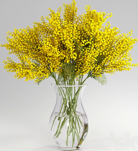 Τεχνητό Διακοσμητικό Λουλούδι Μιμόζα/Γαζία - Artificial Flower 86cm Τεχνητό Διακοσμητικό Λουλούδι Μιμόζα/Γαζία - Artificial Flower 86cm
