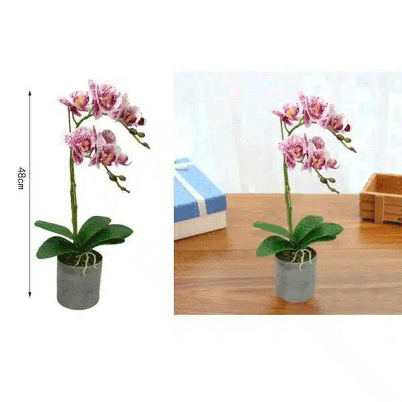 Τεχνητό Διακοσμητικό Λουλούδι Ορχιδέα 48cm Σε Γλαστράκι Τεχνητό Διακοσμητικό Λουλούδι Ορχιδέα 48cm Σε Γλαστράκι