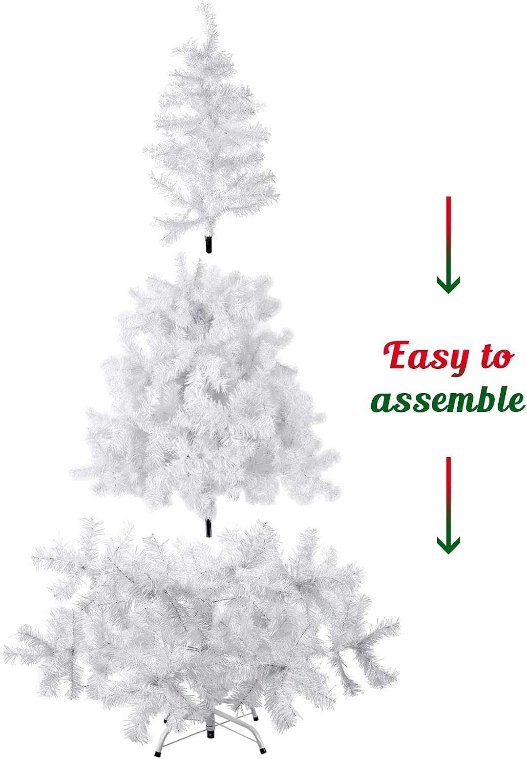 Τεχνητό Λευκό Χριστουγεννιάτικο Δέντρο 210cm με Μεταλλική Βάση Τεχνητό Λευκό Χριστουγεννιάτικο Δέντρο 210cm με Μεταλλική Βάση