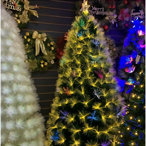 Τεχνητό Χριστουγεννιάτικο Δέντρο 210cm με Μεταλλική Βάση και Πολύχρωμο Φωτισμό LED Τεχνητό Χριστουγεννιάτικο Δέντρο 210cm με Μεταλλική Βάση και Πολύχρωμο Φωτισμό LED
