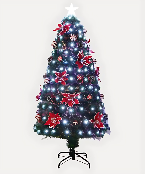 Τεχνητό Χριστουγεννιάτικο Δέντρο LED 120cm Πράσινο με Στολίδια Τεχνητό Χριστουγεννιάτικο Δέντρο LED 120cm Πράσινο με Στολίδια