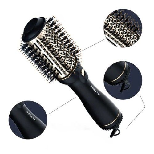 Θερμαινόμενη Βούρτσα Χτένα Ισιώματος Μαλλιών Sokany με Τεχνολογία Ιόντων Μαύρη Θερμαινόμενη Βούρτσα Χτένα Ισιώματος Μαλλιών Sokany με Τεχνολογία Ιόντων Μαύρη