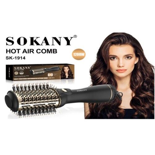 Θερμαινόμενη Βούρτσα Χτένα Ισιώματος Μαλλιών Sokany με Τεχνολογία Ιόντων Μαύρη Θερμαινόμενη Βούρτσα Χτένα Ισιώματος Μαλλιών Sokany με Τεχνολογία Ιόντων Μαύρη