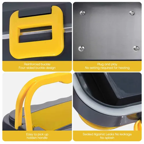 Θερμαινόμενο Δοχείο Φαγητού 1,5L 40W με Διαχωριστικά και Θήκη στο Καπάκι Θερμαινόμενο Δοχείο Φαγητού 1,5L 40W με Διαχωριστικά και Θήκη στο Καπάκι