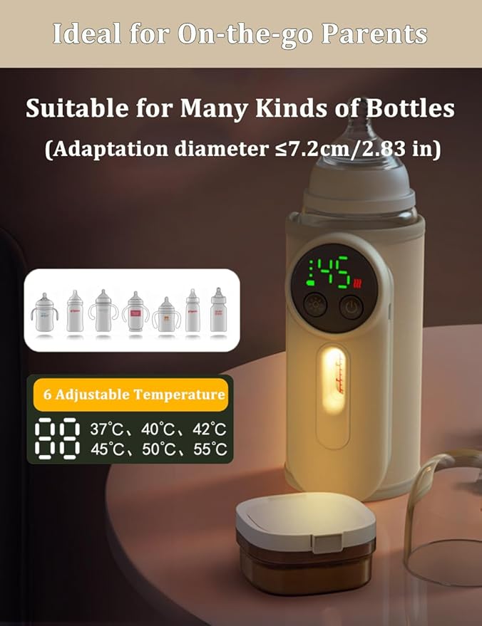 Θερμαντήρας Μπιμπερό Φορητός και Επαναφορτιζόμενος με Ψηφιακή Οθόνη και Οπτικό Παράθυρο Θερμαντήρας Μπιμπερό Φορητός και Επαναφορτιζόμενος με Ψηφιακή Οθόνη και Οπτικό Παράθυρο