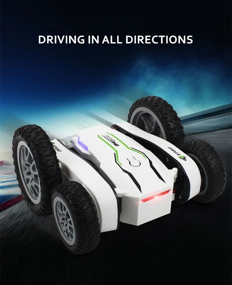 Τηλεκατευθυνόμενο Αυτοκίνητο 4x4 για Ακροβατικά με Τηλεκοντρόλ - Off Road Φωτισμό LED Andowl Stunt Car Λευκό Τηλεκατευθυνόμενο Αυτοκίνητο 4x4 για Ακροβατικά με Τηλεκοντρόλ - Off Road Φωτισμό LED Andowl Stunt Car Λευκό