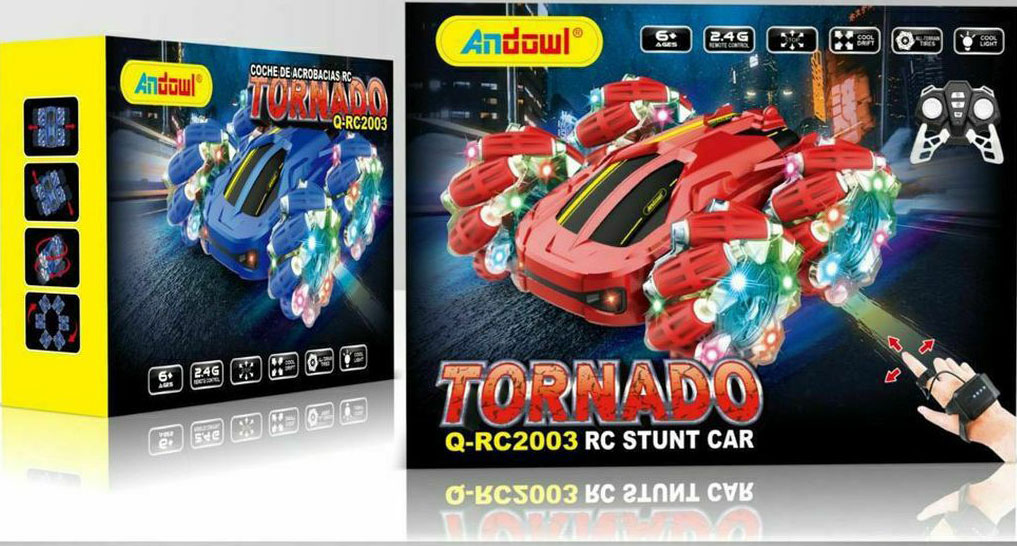 Andowl Τηλεκατευθυνόμενο Αυτοκίνητο Ακροβατικών Παντός Τερέν με Χειριστήριο ,Εφέ Ήχου και Πολύχρωμο Φωτισμό Μπλε Andowl Τηλεκατευθυνόμενο Αυτοκίνητο Ακροβατικών Παντός Τερέν με Χειριστήριο ,Εφέ Ήχου και Πολύχρωμο Φωτισμό Μπλε