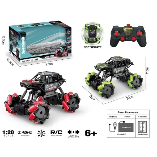 Τηλεκατευθυνόμενο Αυτοκίνητο Stunt 2.4Ghz με Φορτιστή USB, Χειριστήριο και Φώτα Τηλεκατευθυνόμενο Αυτοκίνητο Stunt 2.4Ghz με Φορτιστή USB, Χειριστήριο και Φώτα