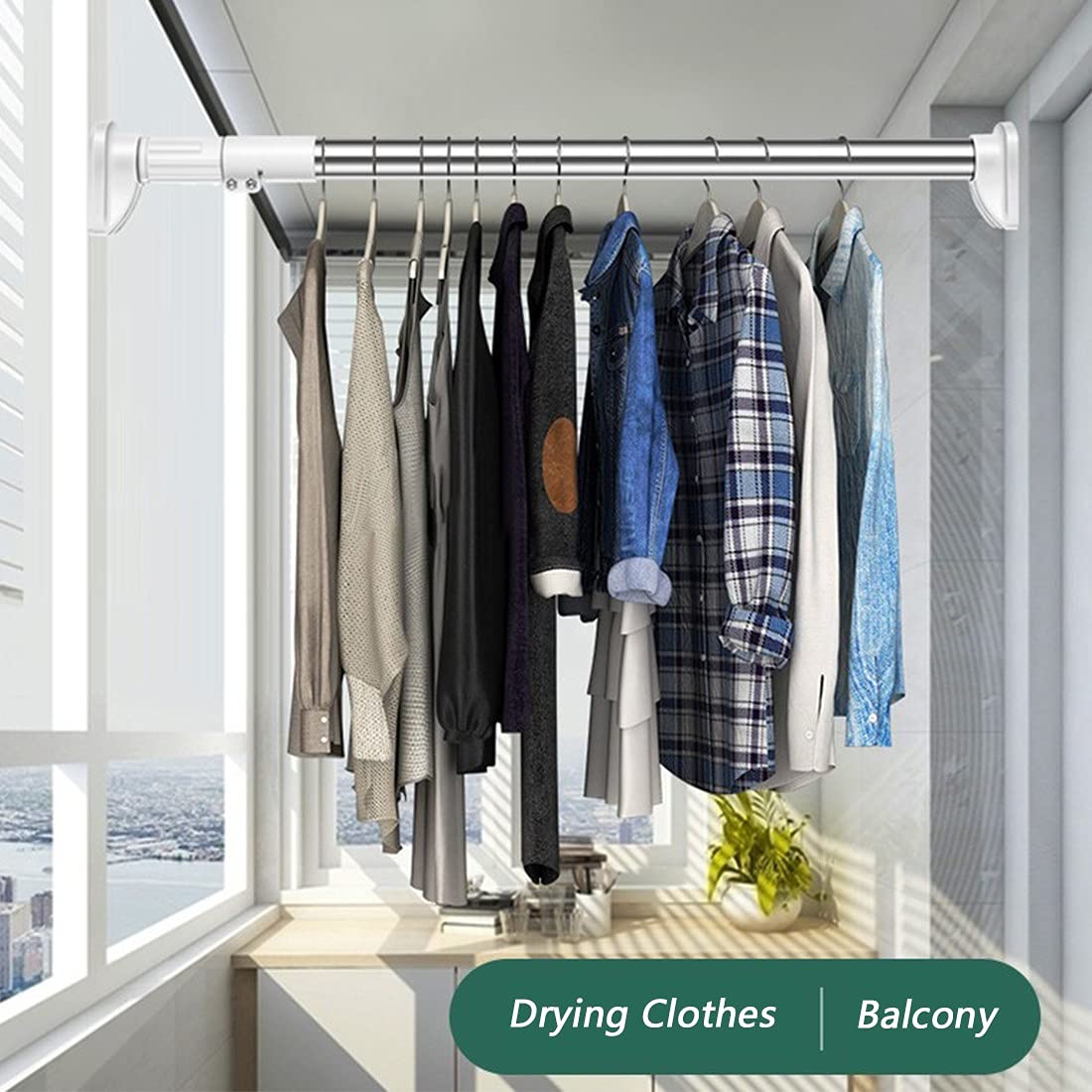 Τηλεσκοπική Ράβδος 90-160εκ από Ανοξείδωτο Χάλυβα - Ιδανική για Κουρτίνα Μπάνιου & Κρέμασμα Ρούχων Τηλεσκοπική Ράβδος 90-160εκ από Ανοξείδωτο Χάλυβα - Ιδανική για Κουρτίνα Μπάνιου & Κρέμασμα Ρούχων