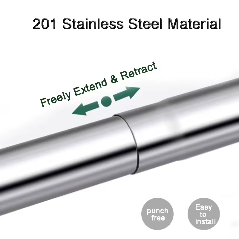 Τηλεσκοπική Ράβδος 90-160εκ από Ανοξείδωτο Χάλυβα - Ιδανική για Κουρτίνα Μπάνιου & Κρέμασμα Ρούχων Τηλεσκοπική Ράβδος 90-160εκ από Ανοξείδωτο Χάλυβα - Ιδανική για Κουρτίνα Μπάνιου & Κρέμασμα Ρούχων