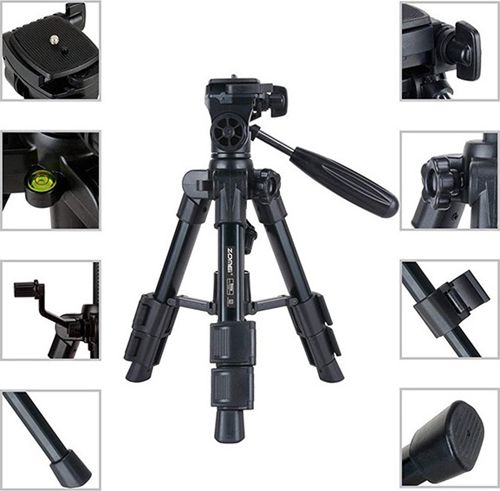 Τηλεσκοπικό Φορητό Τρίποδο για Φωτογραφικές Μηχανές και Ψηφιακά Βίντεο Μαύρο Τηλεσκοπικό Φορητό Τρίποδο για Φωτογραφικές Μηχανές και Ψηφιακά Βίντεο Μαύρο