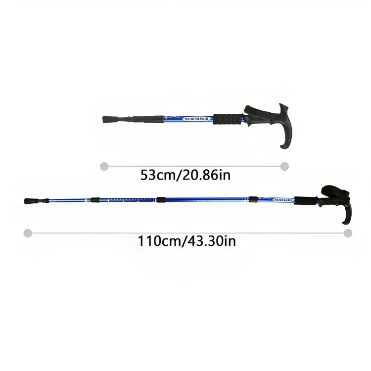 Τηλεσκοπικό Μπαστούνι Πεζοπορίας Ορειβασίας - Αντικραδασμικό με Λαβή & Ρυθμιζόμενο Λουρί Καρπού - 53-110 cm Τηλεσκοπικό Μπαστούνι Πεζοπορίας Ορειβασίας - Αντικραδασμικό με Λαβή & Ρυθμιζόμενο Λουρί Καρπού - 53-110 cm