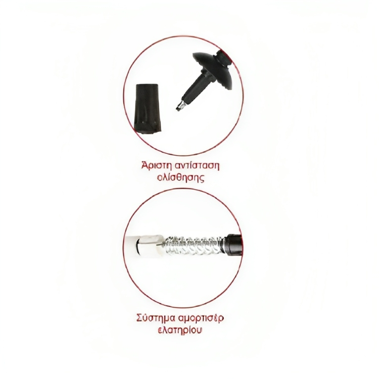 Τηλεσκοπικό Μπαστούνι Πεζοπορίας Ορειβασίας - Αντικραδασμικό με Λαβή & Ρυθμιζόμενο Λουρί Καρπού - 64-135 cm Τηλεσκοπικό Μπαστούνι Πεζοπορίας Ορειβασίας - Αντικραδασμικό με Λαβή & Ρυθμιζόμενο Λουρί Καρπού - 64-135 cm