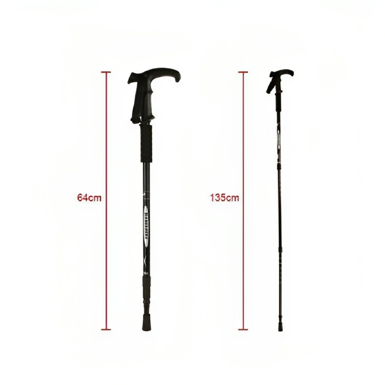 Τηλεσκοπικό Μπαστούνι Πεζοπορίας Ορειβασίας - Αντικραδασμικό με Λαβή & Ρυθμιζόμενο Λουρί Καρπού - 64-135 cm Τηλεσκοπικό Μπαστούνι Πεζοπορίας Ορειβασίας - Αντικραδασμικό με Λαβή & Ρυθμιζόμενο Λουρί Καρπού - 64-135 cm