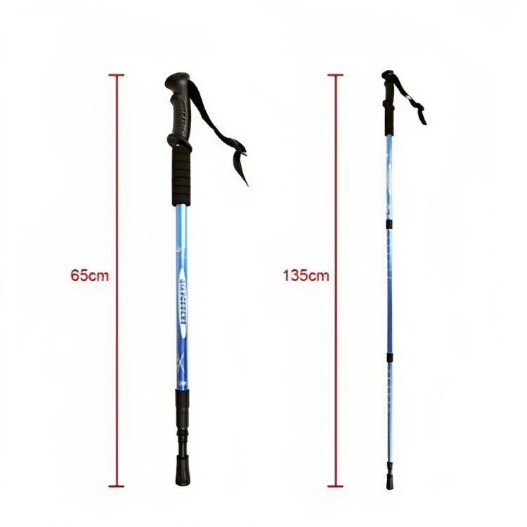 Τηλεσκοπικό Μπαστούνι Πεζοπορίας Ορειβασίας - Αντικραδασμικό με Λουρί Καρπού - 65-135 cm Τηλεσκοπικό Μπαστούνι Πεζοπορίας Ορειβασίας - Αντικραδασμικό με Λουρί Καρπού - 65-135 cm