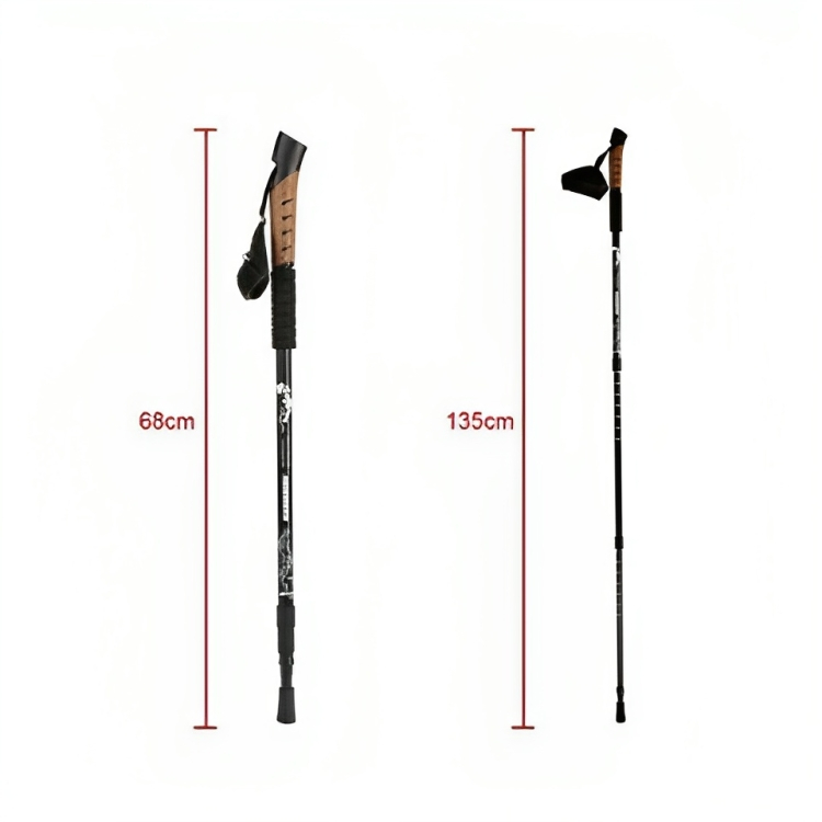 Αναδιπλούμενο Μπαστούνι Πεζοπορίας Ορειβασίας - Αντικραδασμικό με Ρυθμιζόμενο Λουρί Καρπού - 68-135 cm Αναδιπλούμενο Μπαστούνι Πεζοπορίας Ορειβασίας - Αντικραδασμικό με Ρυθμιζόμενο Λουρί Καρπού - 68-135 cm