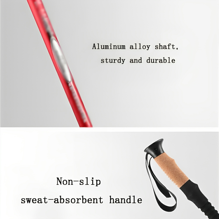 Αναδιπλούμενο Μπαστούνι Πεζοπορίας Ορειβασίας - Αντικραδασμικό με Ρυθμιζόμενο Λουρί Καρπού - 68-135 cm Αναδιπλούμενο Μπαστούνι Πεζοπορίας Ορειβασίας - Αντικραδασμικό με Ρυθμιζόμενο Λουρί Καρπού - 68-135 cm