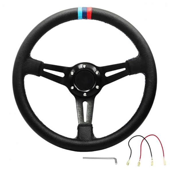 Τιμόνι Αυτοκινήτου Αγωνιστικού Τύπου BMW 35cm - Μαύρο Τιμόνι Αυτοκινήτου Αγωνιστικού Τύπου BMW 35cm - Μαύρο