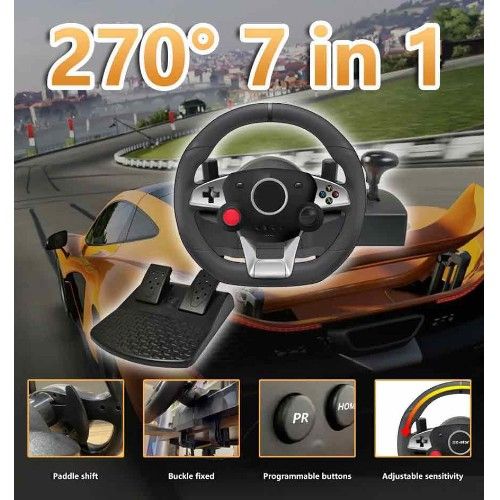 Τιμόνι παιχνιδιού - Τιμονιέρα με Κινητήρα Δόνησης με Μοχλό Ταχυτήτων και Πετάλια - Alucard για PC / PS3 / PS4 / Switch / XBOX 360 / XBOX One Τιμόνι παιχνιδιού - Τιμονιέρα με Κινητήρα Δόνησης με Μοχλό Ταχυτήτων και Πετάλια - Alucard για PC / PS3 / PS4 / Switch / XBOX 360 / XBOX One