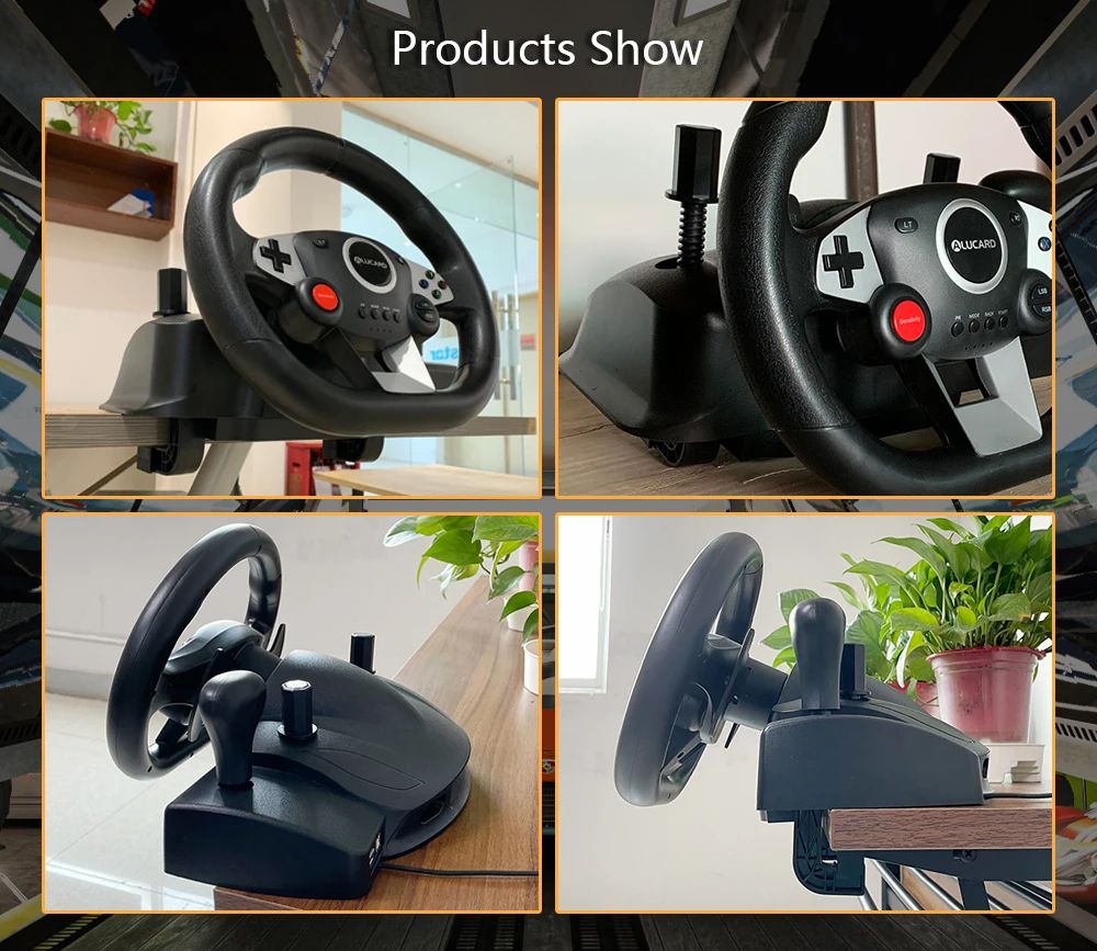 Τιμόνι παιχνιδιού - Τιμονιέρα με Κινητήρα Δόνησης με Μοχλό Ταχυτήτων και Πετάλια - Alucard για PC / PS3 / PS4 / Switch / XBOX 360 / XBOX One Τιμόνι παιχνιδιού - Τιμονιέρα με Κινητήρα Δόνησης με Μοχλό Ταχυτήτων και Πετάλια - Alucard για PC / PS3 / PS4 / Switch / XBOX 360 / XBOX One