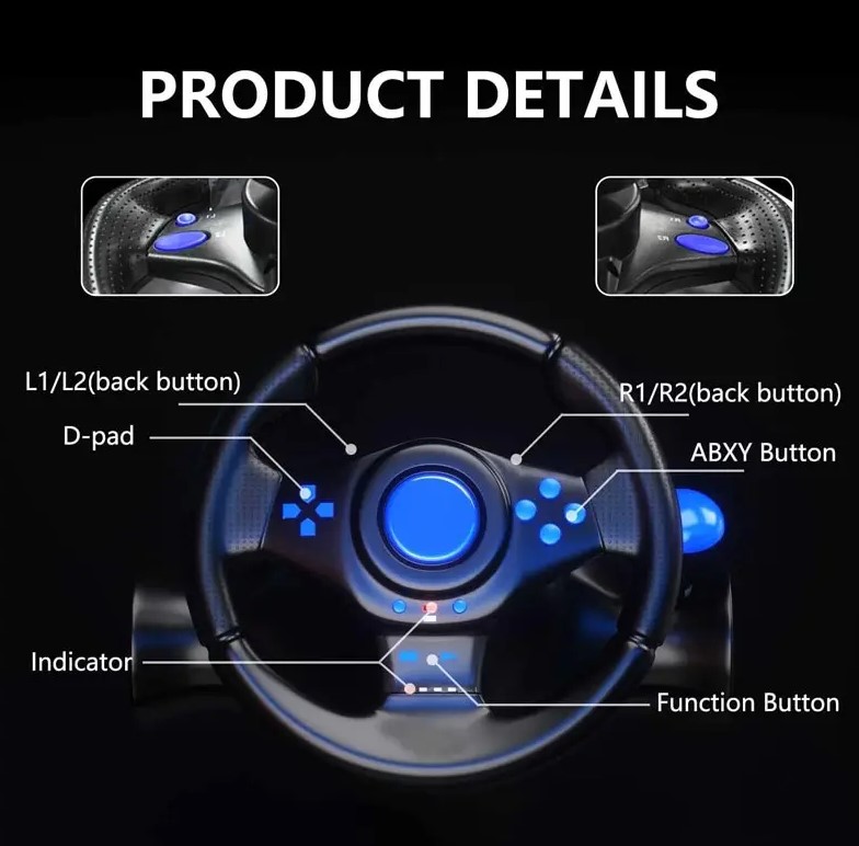 Τιμονιέρα με Μοχλό Ταχυτήτων και Πετάλια - 180° Περιστροφή - PC PS3 PS4 Switch XBOX 360 XBOX One Τιμονιέρα με Μοχλό Ταχυτήτων και Πετάλια - 180° Περιστροφή - PC PS3 PS4 Switch XBOX 360 XBOX One