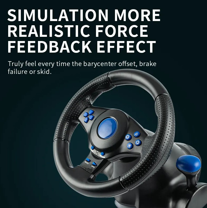 Τιμονιέρα με Μοχλό Ταχυτήτων και Πετάλια - 180° Περιστροφή - PC PS3 PS4 Switch XBOX 360 XBOX One Τιμονιέρα με Μοχλό Ταχυτήτων και Πετάλια - 180° Περιστροφή - PC PS3 PS4 Switch XBOX 360 XBOX One